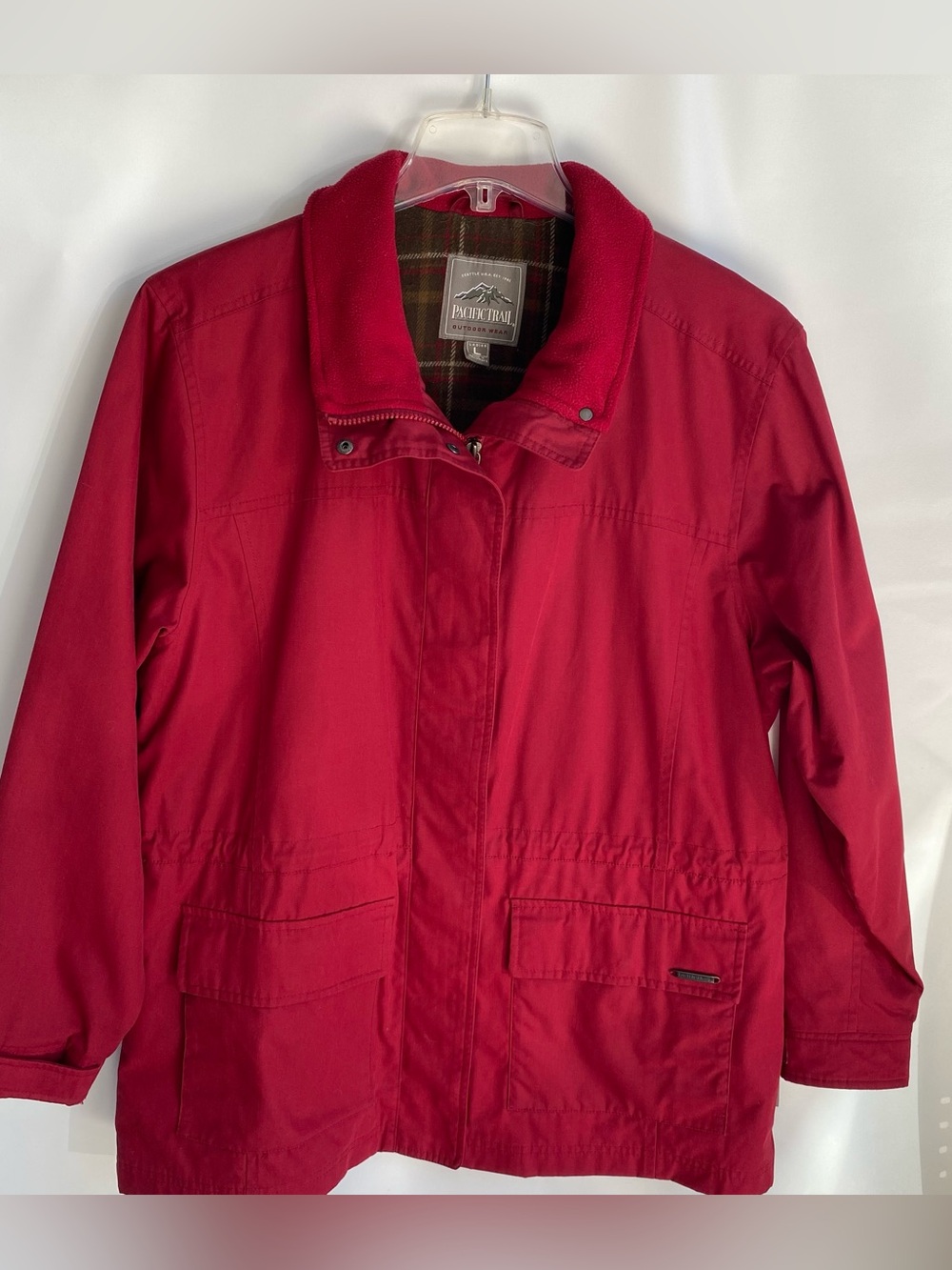 Ladies Pacific Trail red barn coat chore jacket fall winter layering utility L - Picture 4 of 9